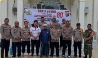 Polsek Sukakarya Polres Sabang Gelar Bakti Religi di Masjid Jamik Baitul Muna.